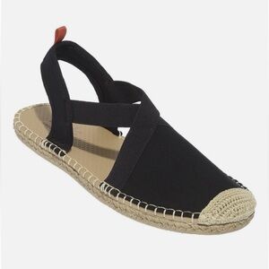 NEW Sea Star Beachwear Seafarer Slingback Water Flat Espadrilles Shoes Black S 7
